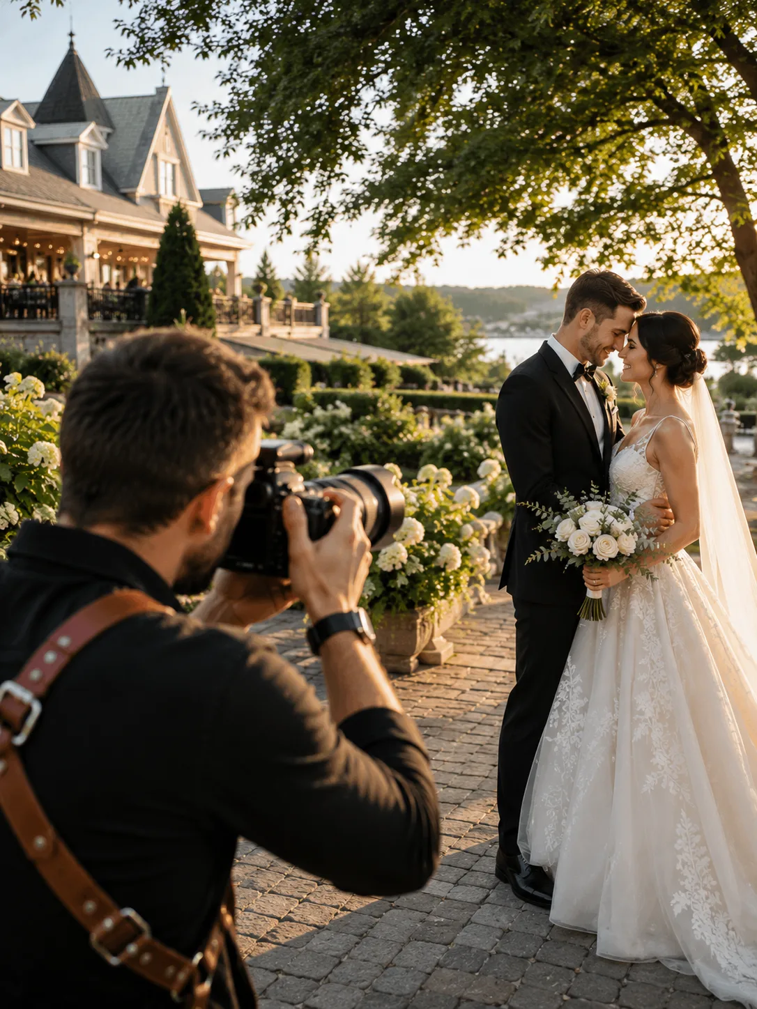 Séance de mariage par un photographe